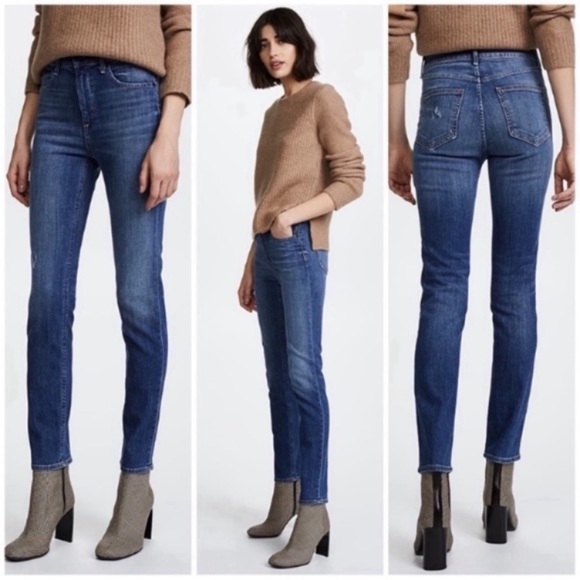 NWT-Rag&Bone Chic High Waist Slim Cigarette Jeans - Picture 3 of 9